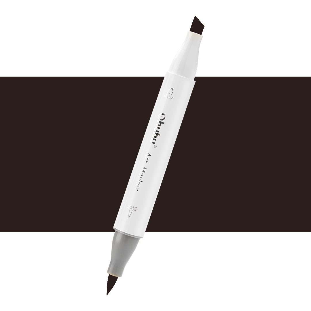 Marcador Ohuhu Honolulu 120 Preto - Individual, Brush & Chisel
