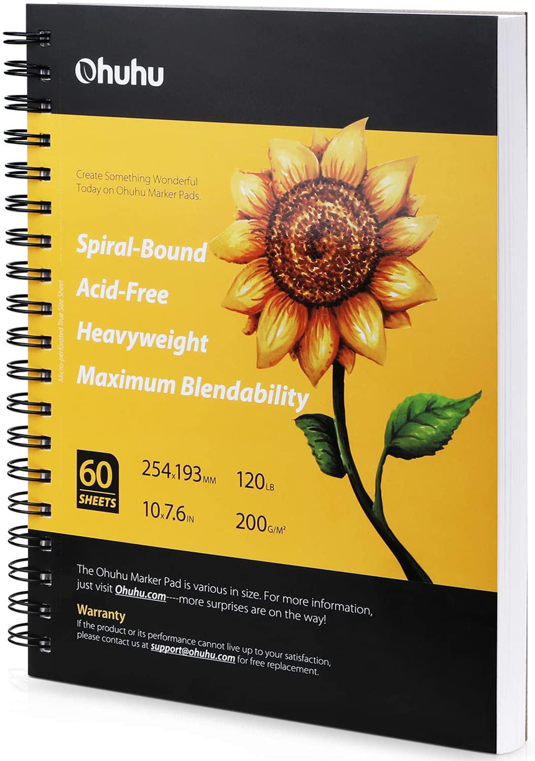 Caderno de desenhos espiral feito para Marcadores à base de alcool