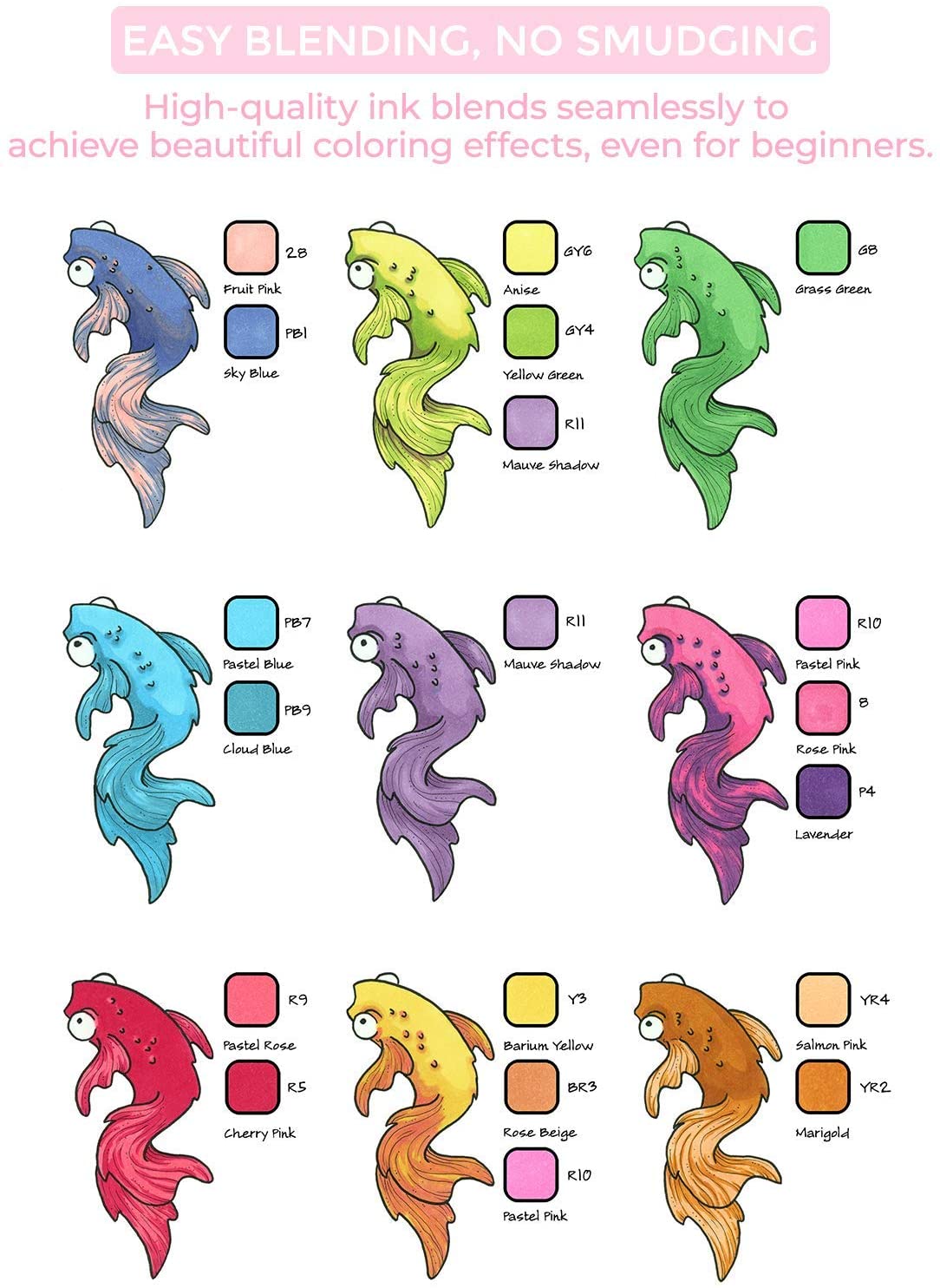 Kit de marcadores Honolulu B 48 Cores (Ponta pincel & fina)