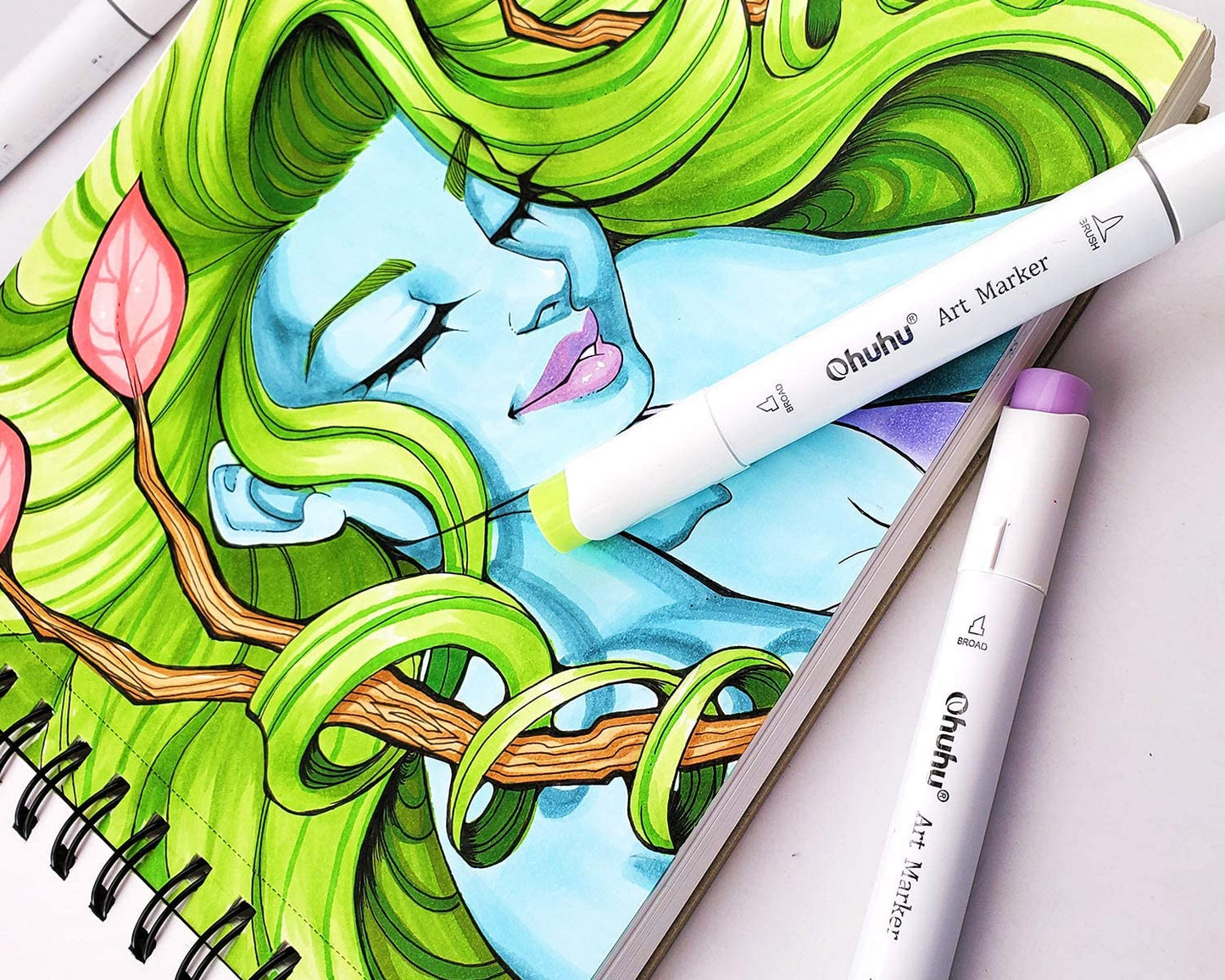 Caderno de desenhos espiral feito para Marcadores à base de alcool