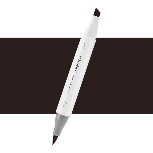 Marcador Ohuhu Honolulu 120 Preto - Individual, Brush & Chisel