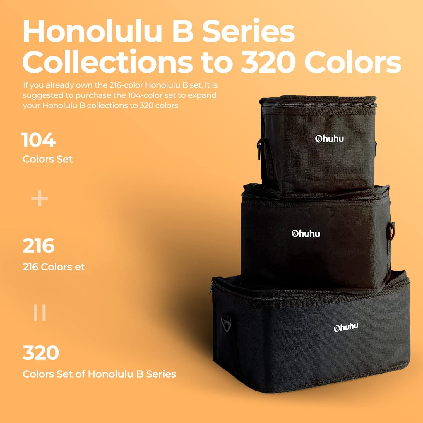 Kit de marcadores Honolulu 104 +1 (ponta pincel & fina)