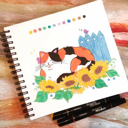 Marcador acrílico à prova d'água Ohuhu com duas pontas - 30 cores