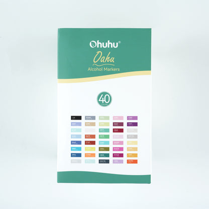 Novo estojo Oahu com 40 cores (ponta fina & chanfrada)
