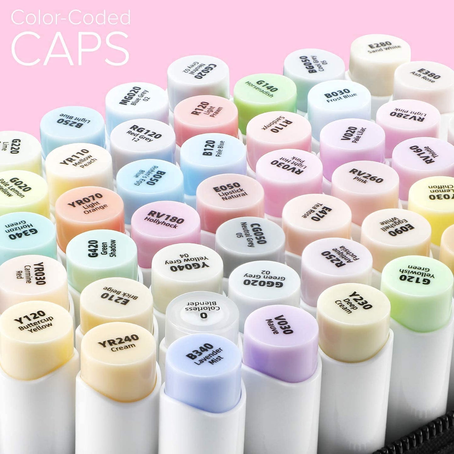 Kit de marcadores Honolulu B 48 Cores Pastel (Ponta pincel & fina)