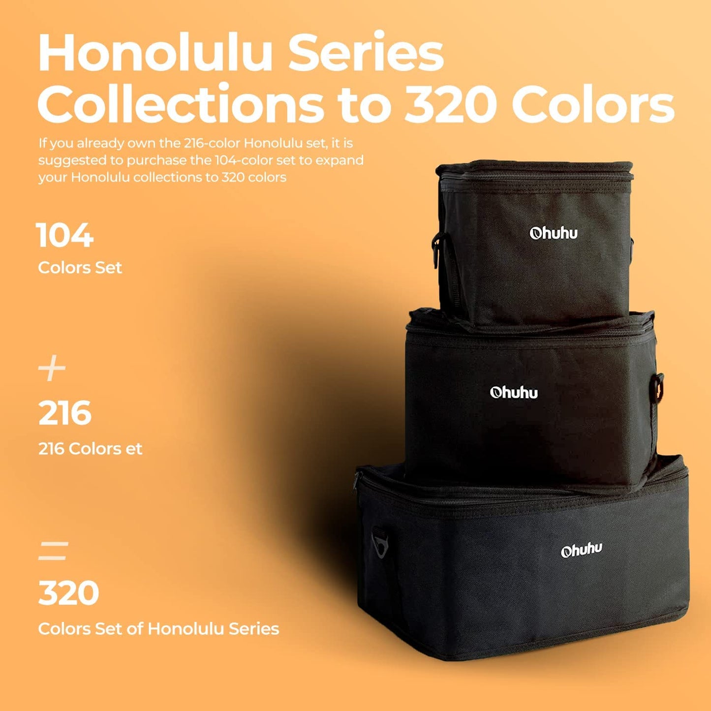 Kit de marcadores Honolulu 104 +1 (ponta pincel & chisel)