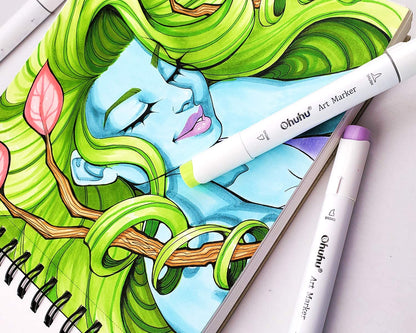 Caderno de desenhos espiral feito para Marcadores à base de alcool