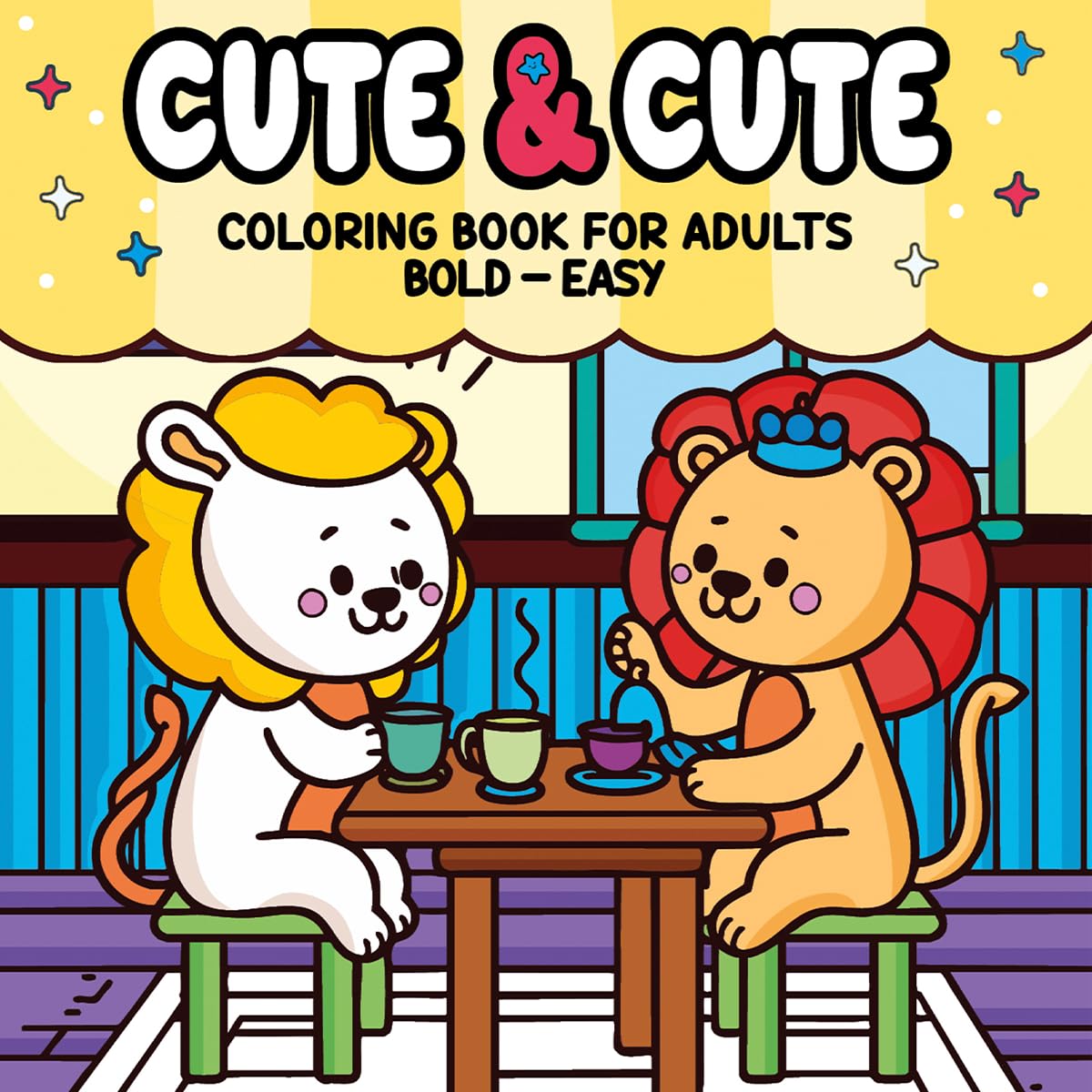 Cute & Cute Coloring Book Lions