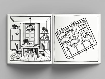 Cute & Cute Coloring Book Lions