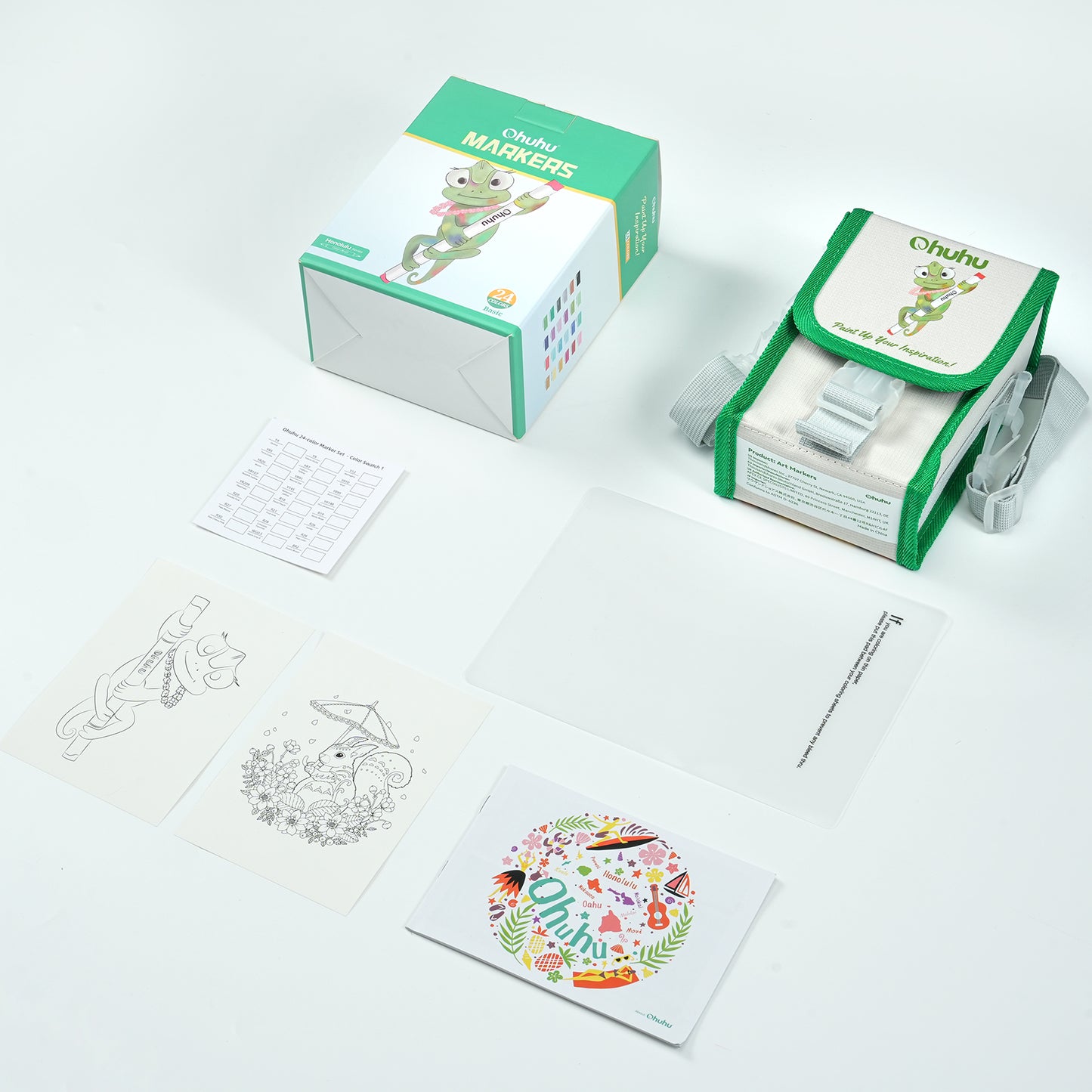 Novo estojo Honolulu- kit 24 cores básicas (ponta Pincel & Chanfrada)