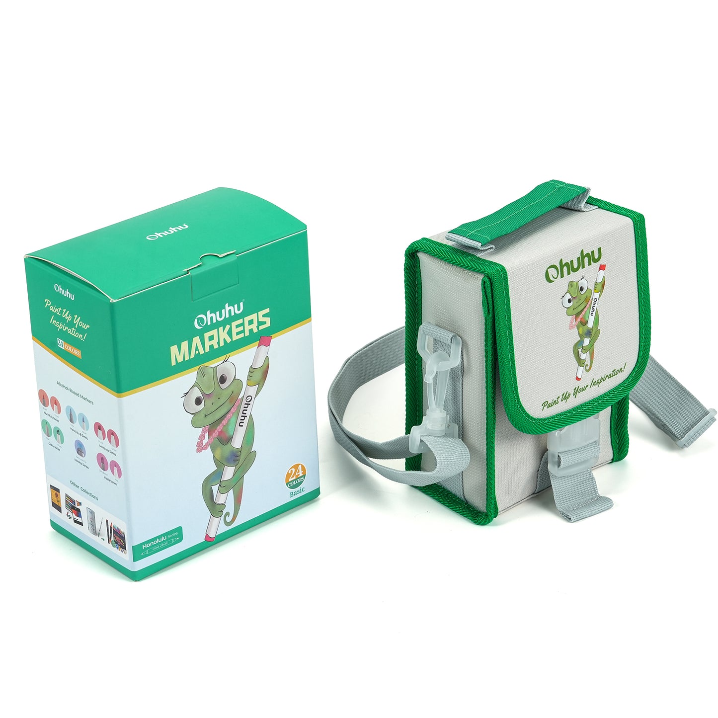 Novo estojo Honolulu- kit 24 cores básicas (ponta Pincel & Chanfrada)